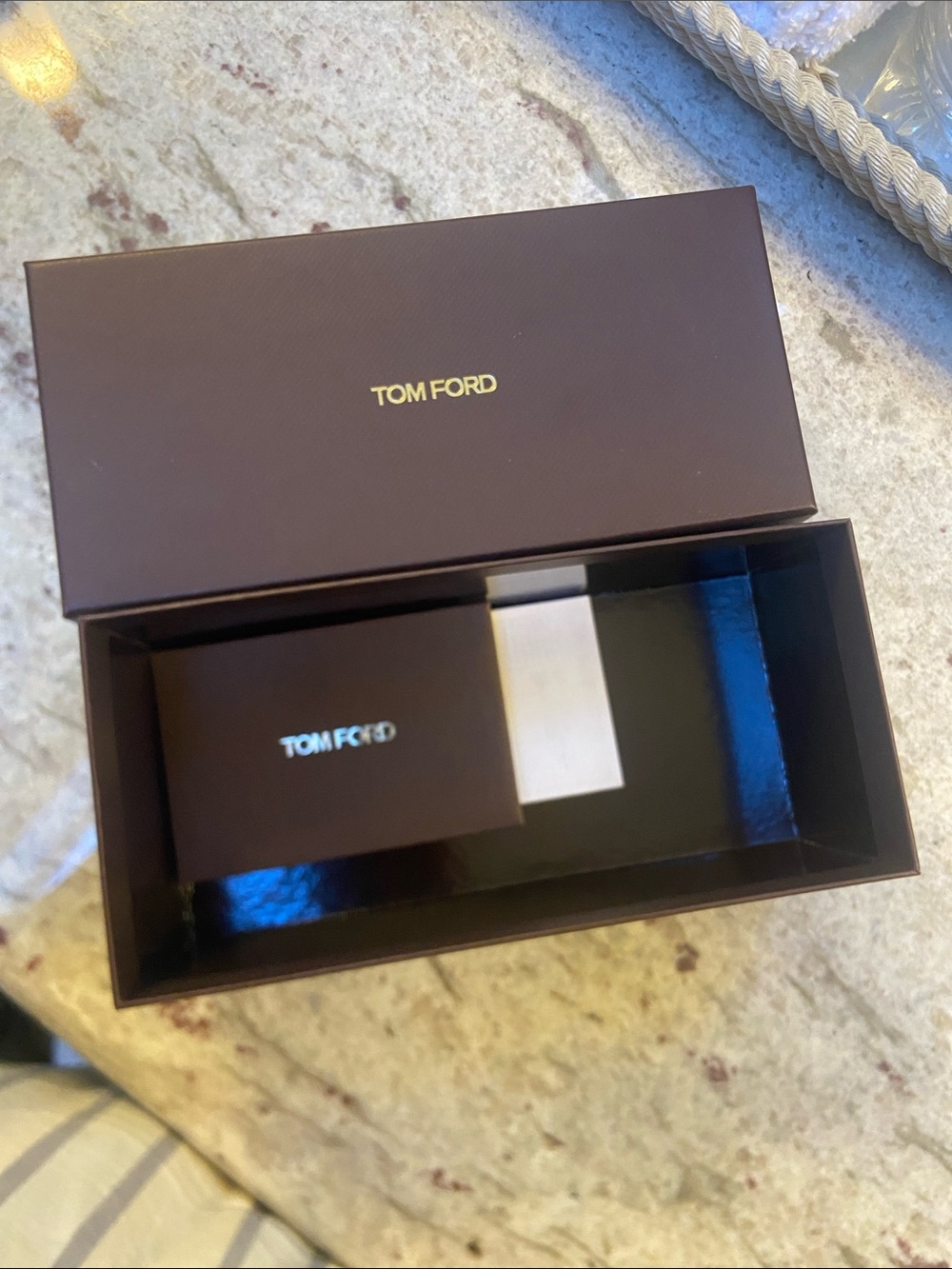 Tom Ford Brown & Gold Branded Gift Box